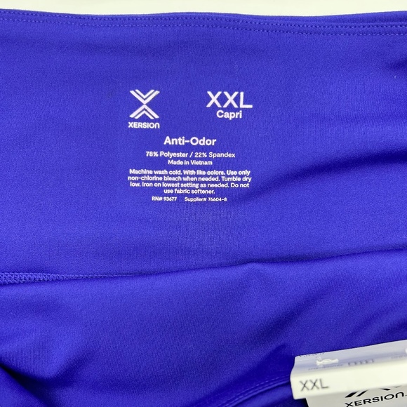 Xersion Women's Set of 2 Pink & Purple High Rise 7/8 Ankle Leggings Size XXL - Picture 6 of 8